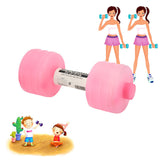 Illustration of women exercising with pink water dumbbells. A fun and effective fitness tool for home and travel workouts.