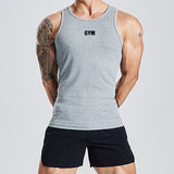 Men's fitness vest for running and outdoor activities, made of 93% polyester. Available in sizes M-3XL, perfect for sports and gym workouts.