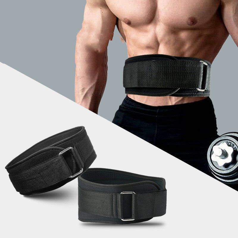 Breath Fitness Weightlifting Belt displayed with a model wearing it. Provides firm back support for weightlifting and fitness training.