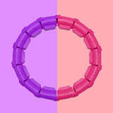 Adjustable Fitness Ring in two color options, purple and pink. Customizable design for effective abdominal exercise and fat loss.